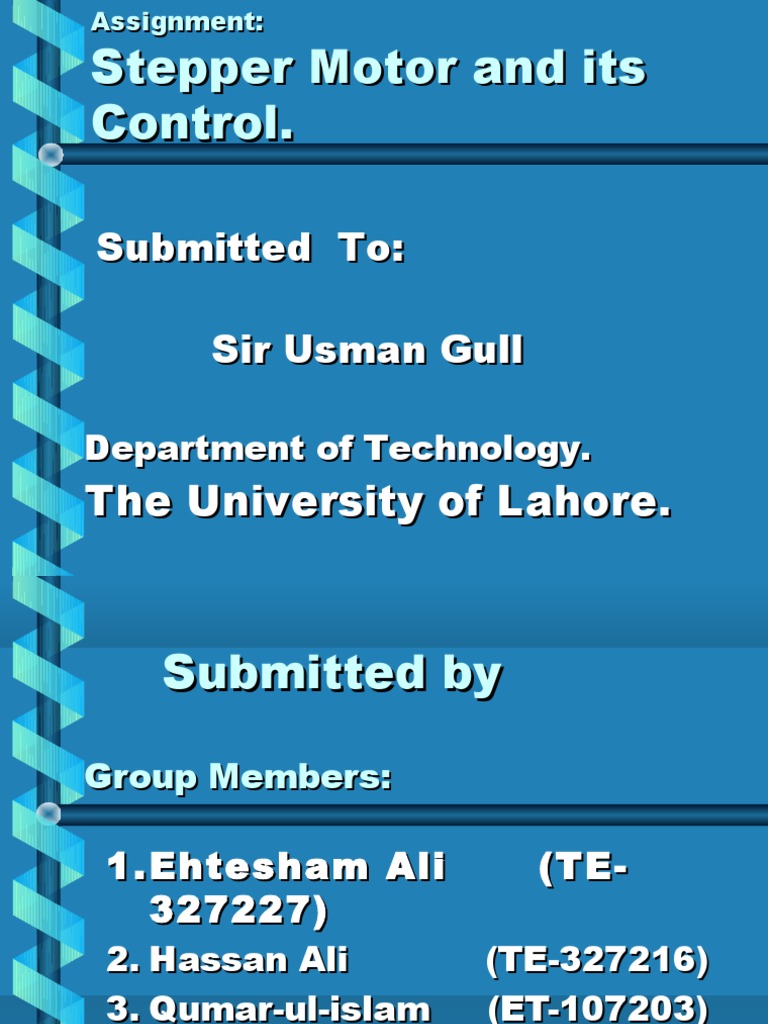 Assignment Stepper Motor | PDF | Electrical Engineering | Electric Power
