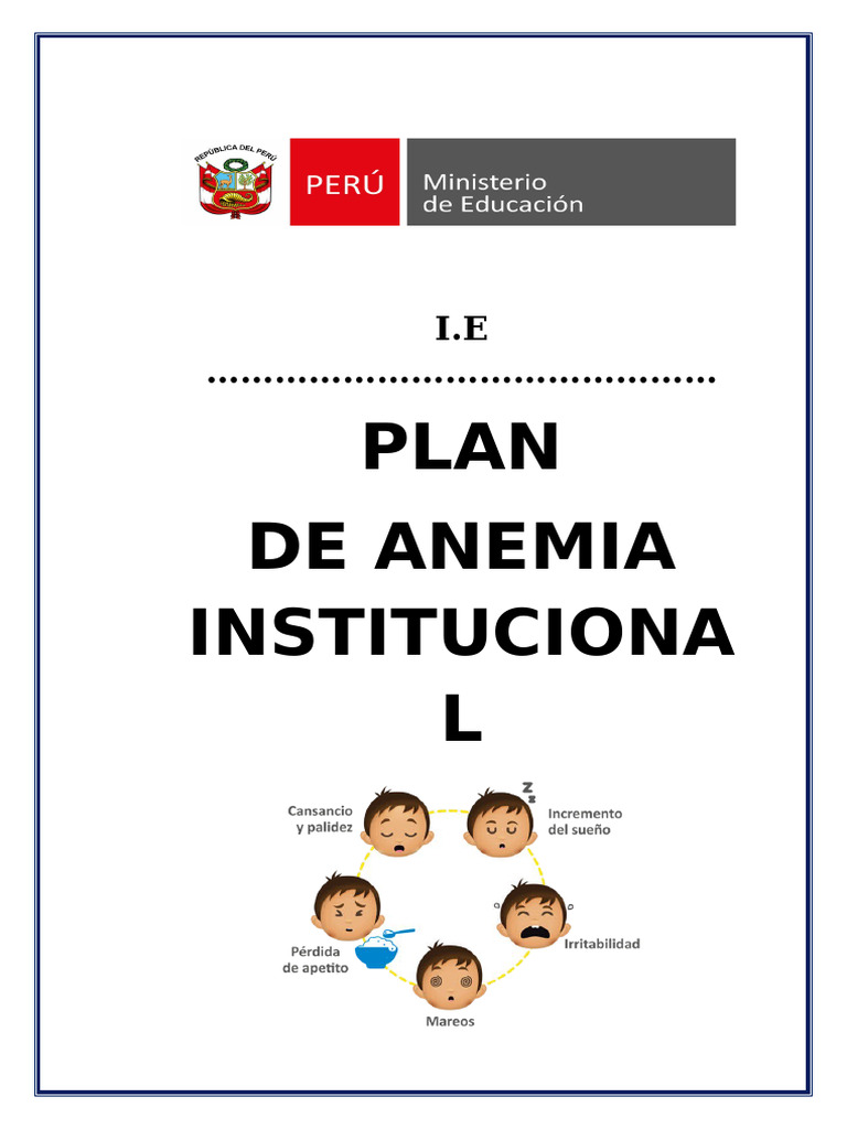 Plan Institucional contra la Anemia 2021 | PDF | Enseñando | Perú
