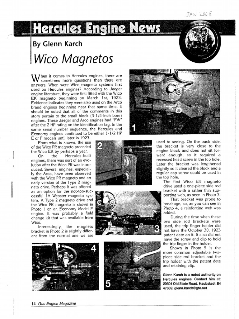 Wico Magnets HERCULES ENGINE | PDF