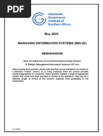 Managing Information Systems Memo May 2024
