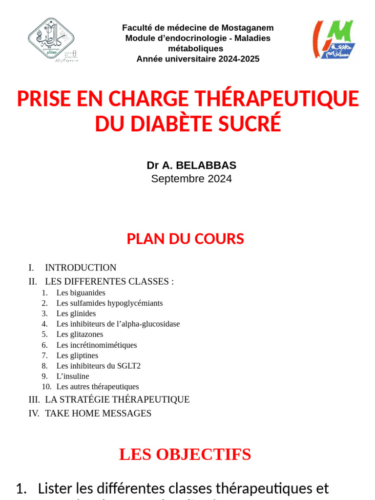 Prise en charge du diabète sucré | PDF | Insuline | Maladies et troubles