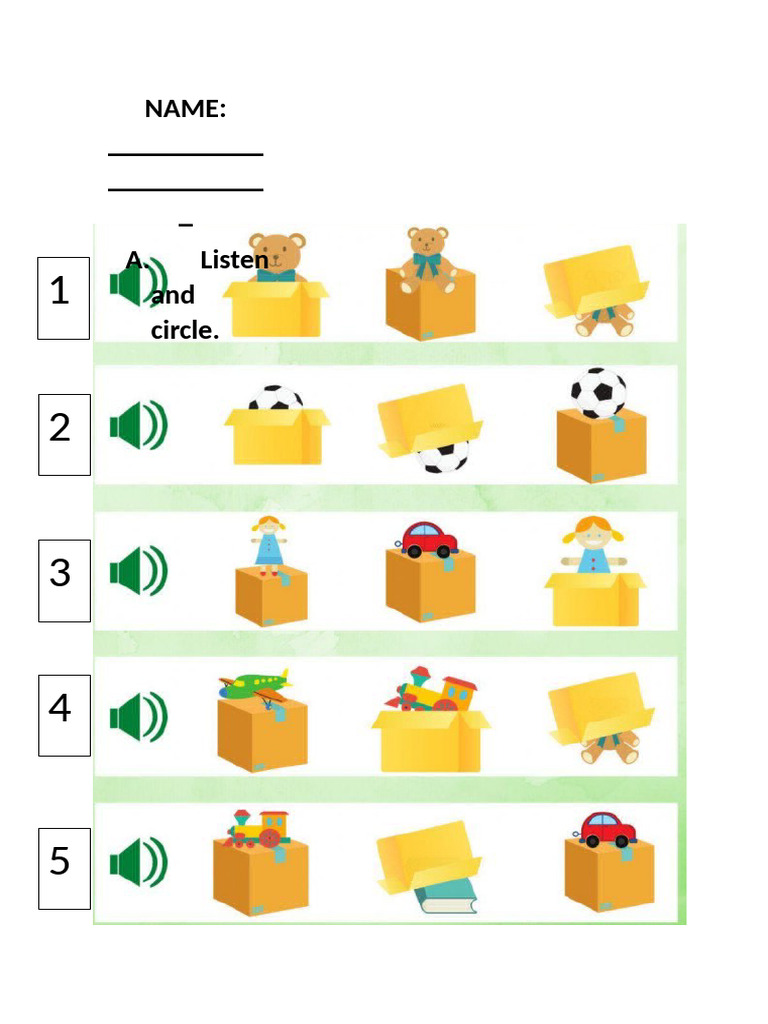 Preposition IN ON UNDER | PDF