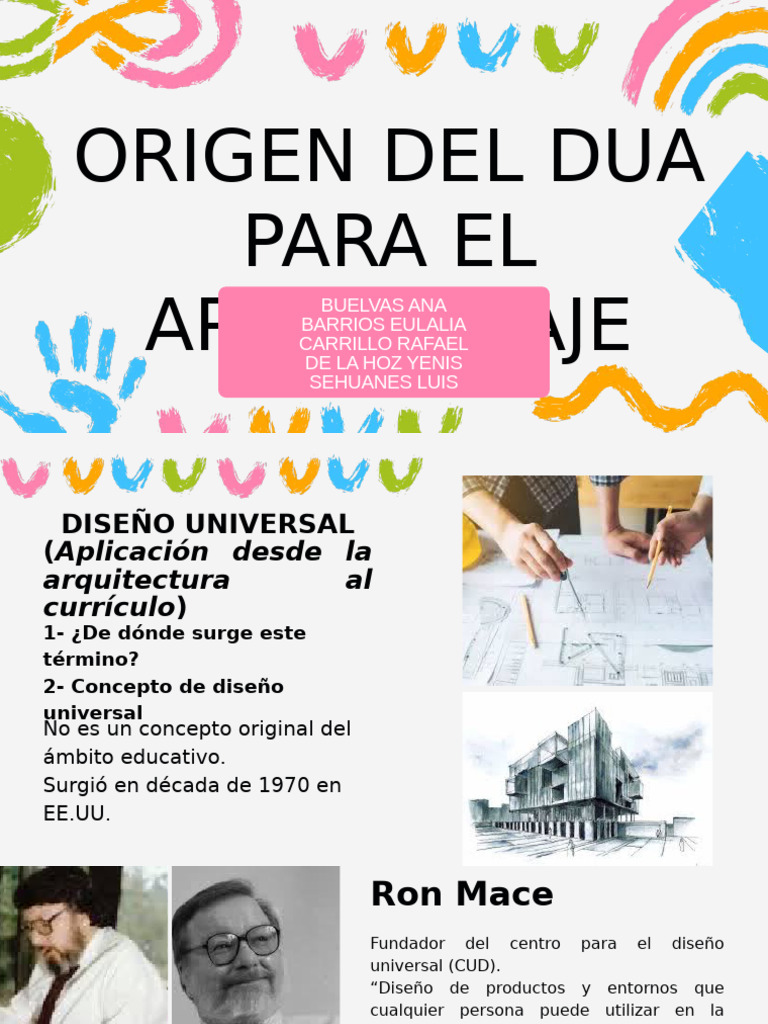 Origen y Principios del DUA en Educación | PDF | Plan de estudios | Diseño