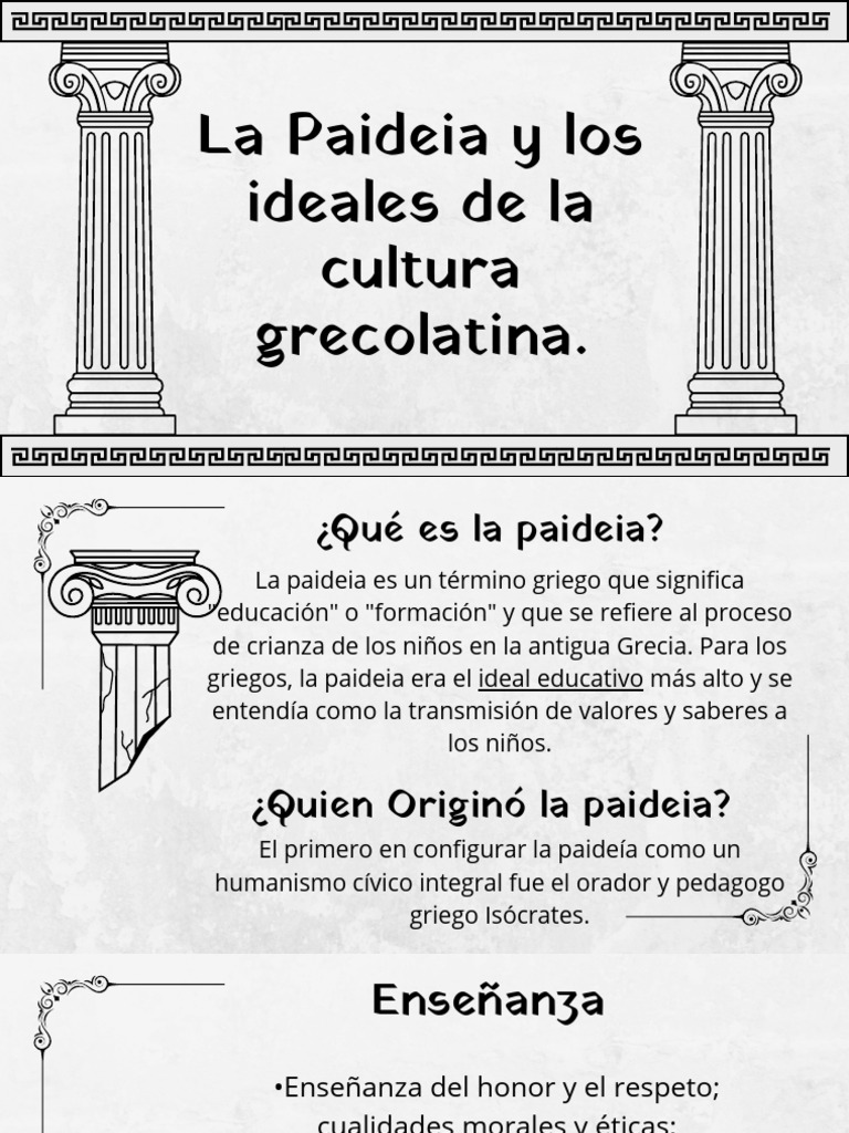 La Paideia: Educación en la Grecia Antigua | PDF