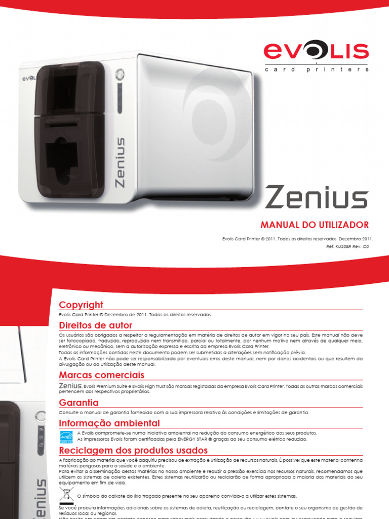 Manual do Usuário da Impressora Evolis | PDF | Rede de computadores ...