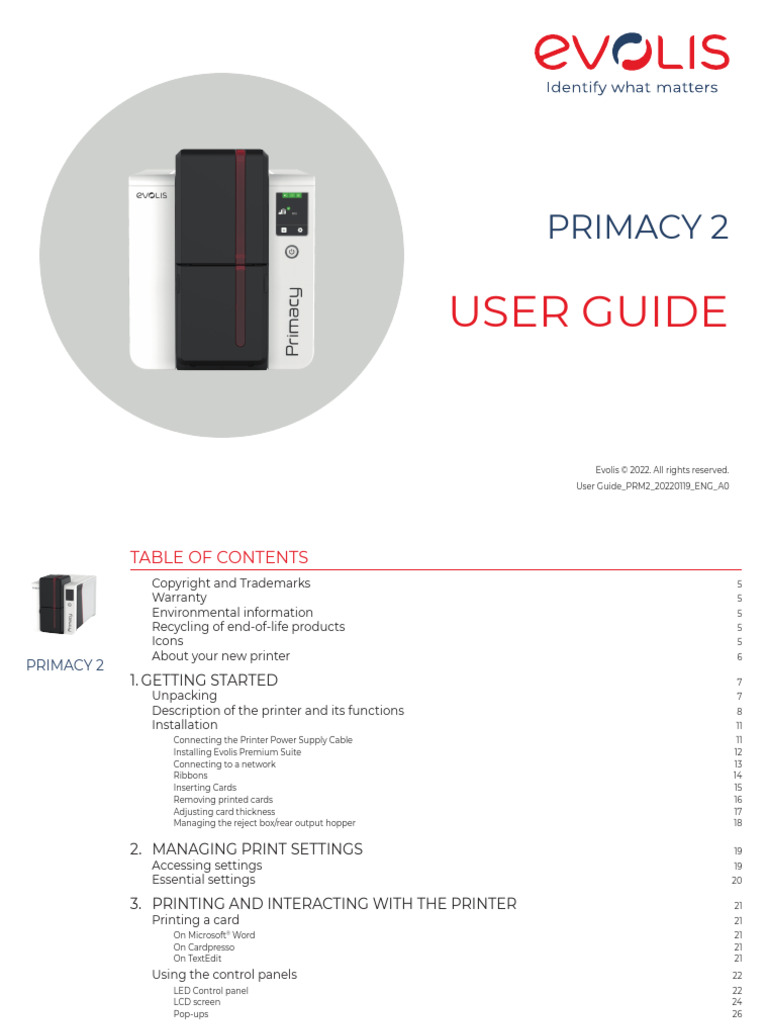 Primacy 2: User Guide | PDF | Printer (Computing) | Computer Network