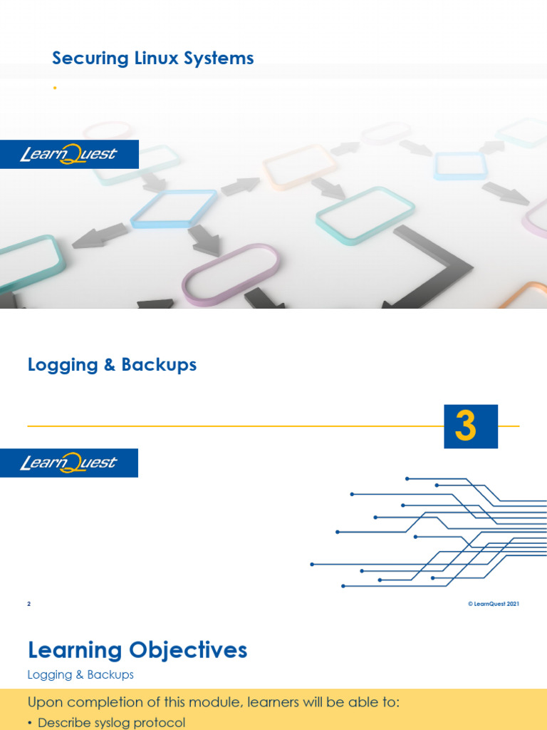 Linux System Logging and Backups Guide | PDF | Backup | Computer File