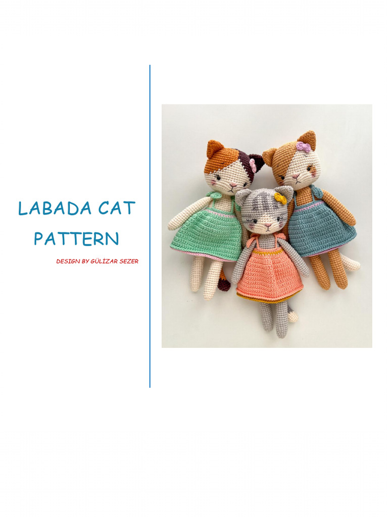 Labada Cat Pattern: Gülizar Ekiz Designer | PDF | Crochet | Textiles
