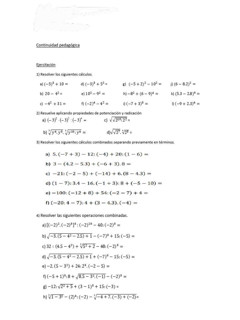 Ejercicios de Matemáticas para 2do Año | PDF