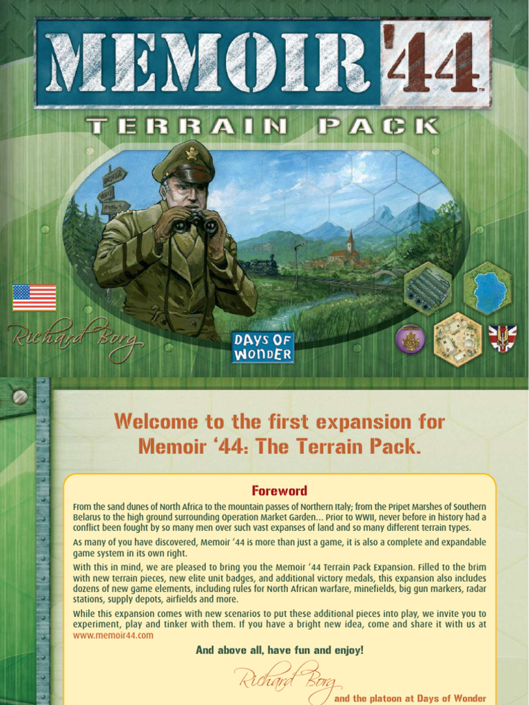 16 Memoir 44 Terrain Pack Rulebook | PDF | Tanks | Artillery