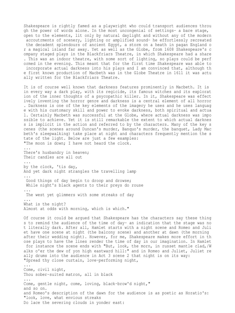 The images of darkness and disease in macbeth essay 08 image