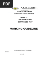 2022 Grade 11 Controlled Test Term 2 Marking Guideline