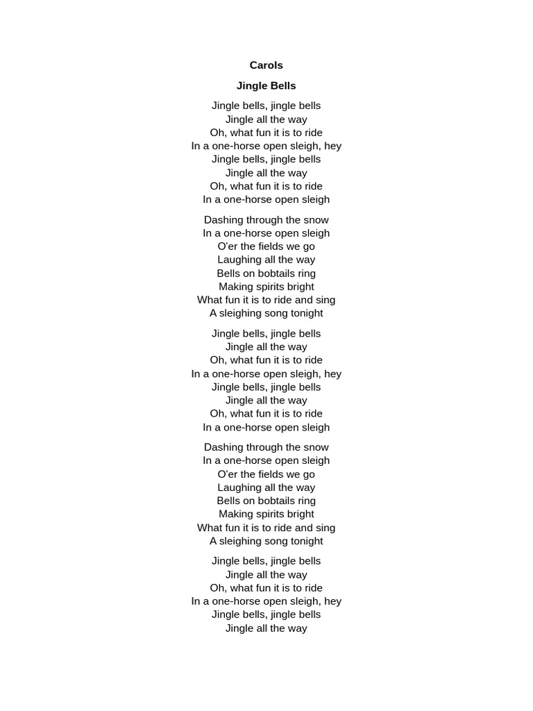 Carols pdf religious songs christmas