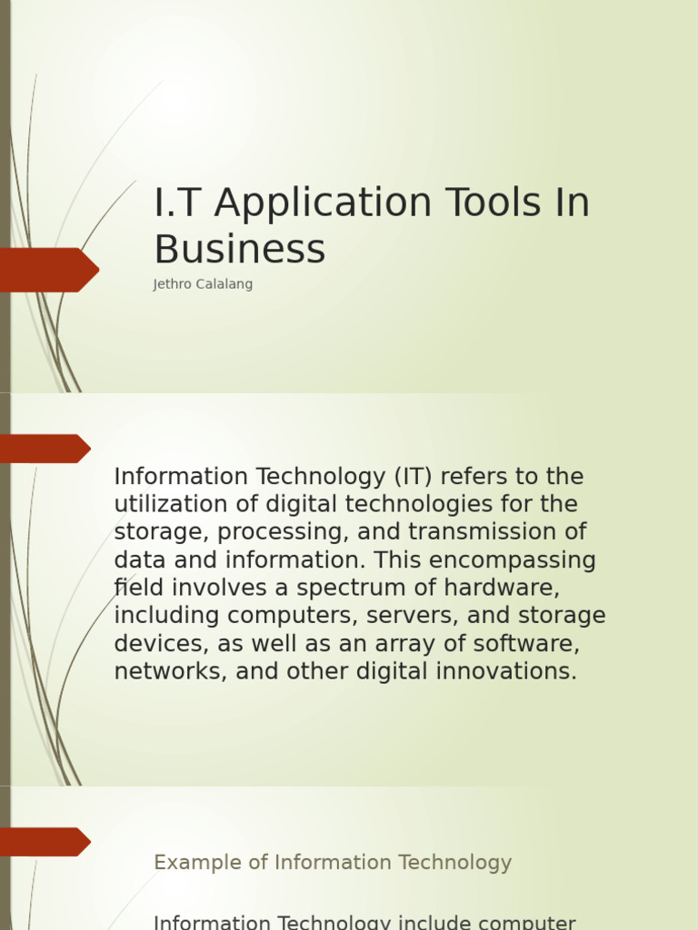 IT Application Tools in Business | PDF