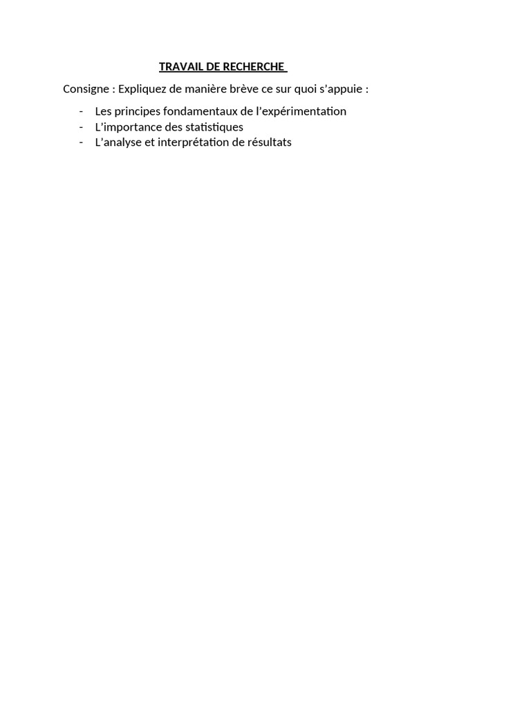 Principes de l'expérimentation en psychologie | PDF | Psychologie ...