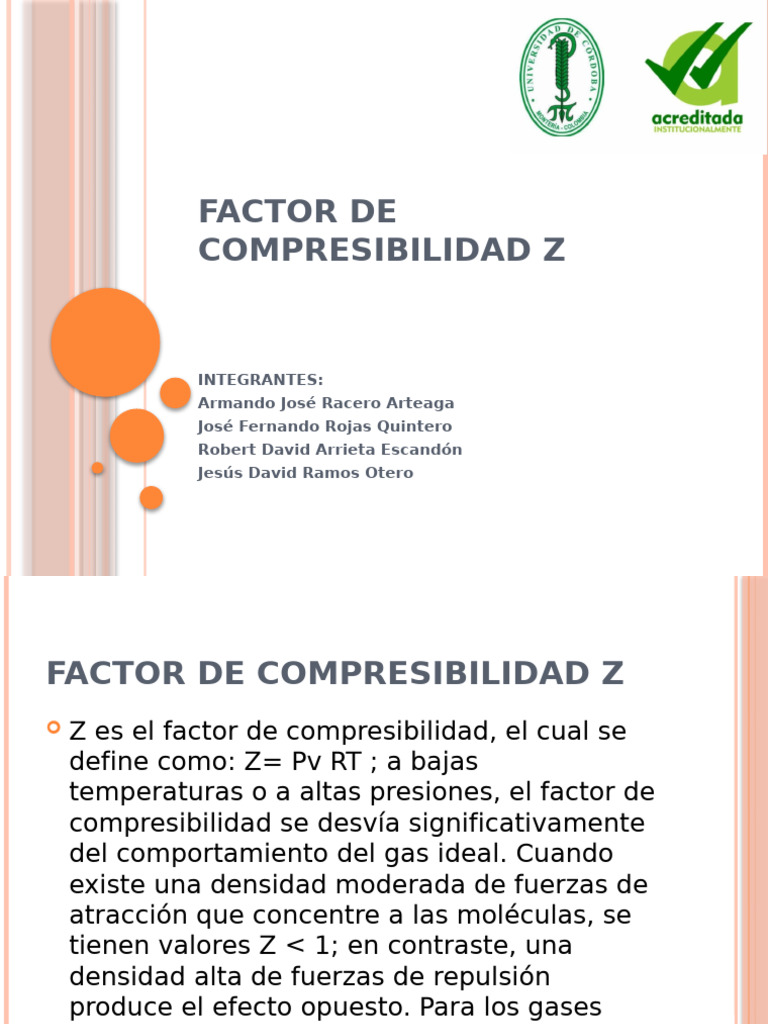 Factor de Compresibilidad Z | PDF