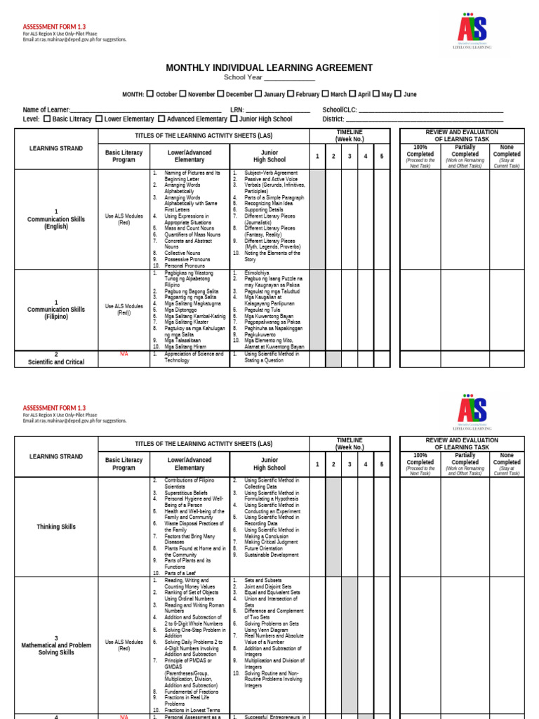 Assessment Form 1.3 Dec | PDF | Set (Mathematics) | Integer