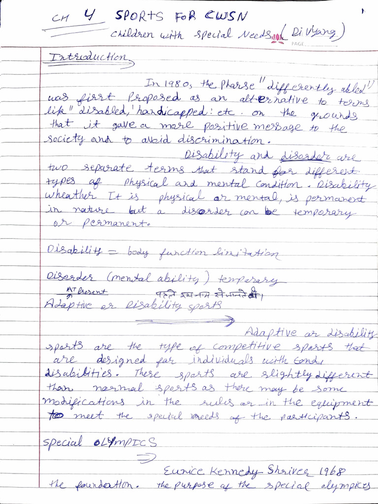 Physical Education Chapter-4 | PDF