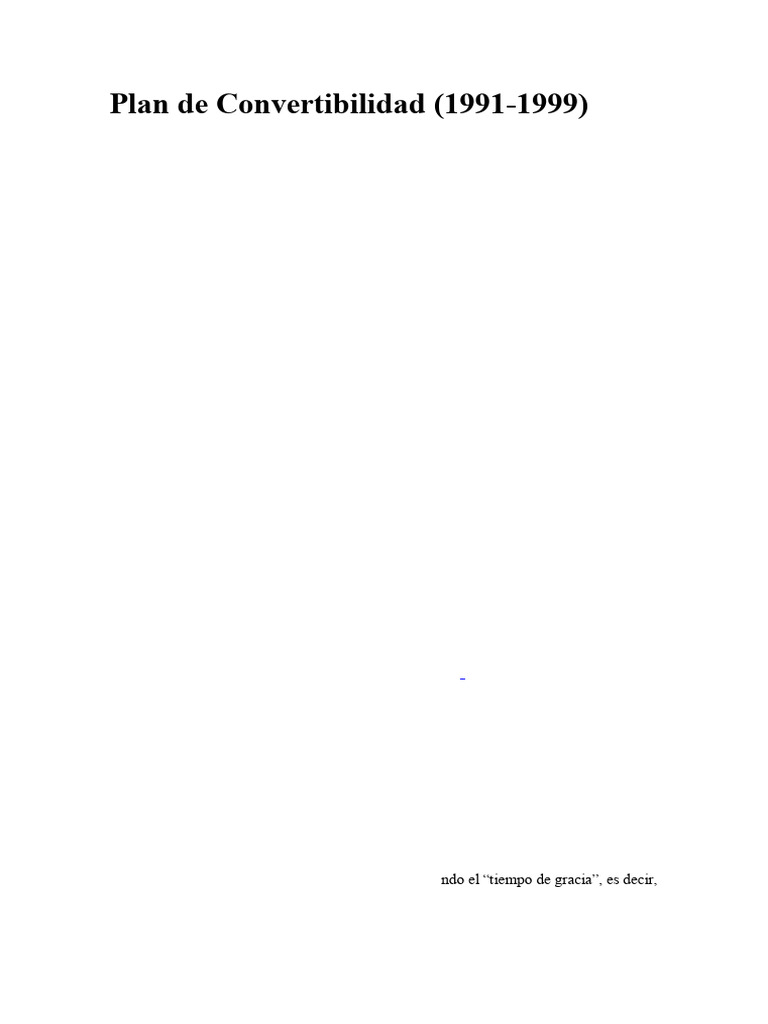 Plan de Convertibilidad | PDF | Argentina | Economias