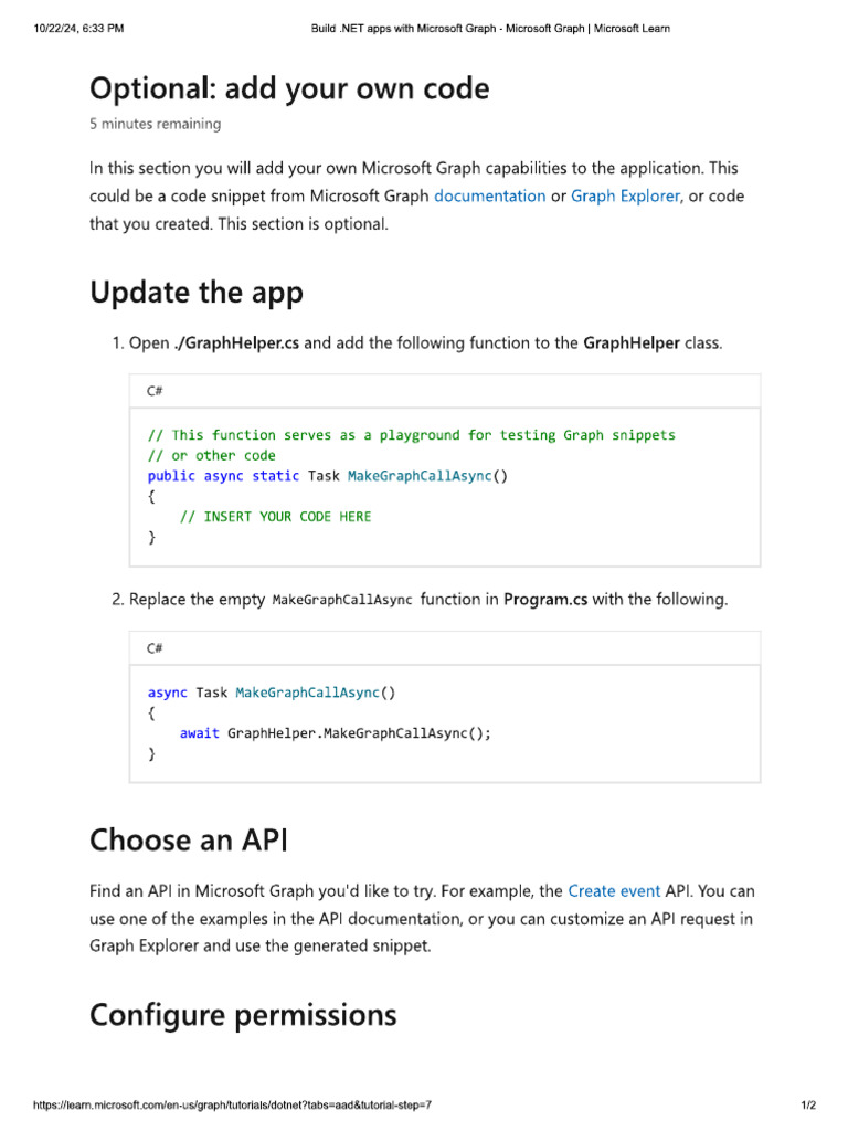 Optional Add Your Own Code | PDF