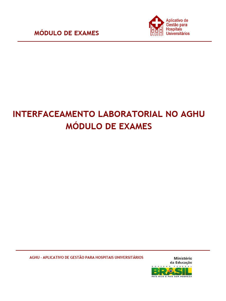 Interfaceamento de Exames no AGHU | PDF | Bancos de dados | Comunicação