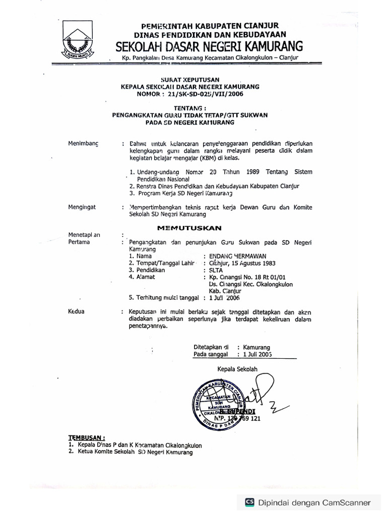 SK 2006 Endang | PDF