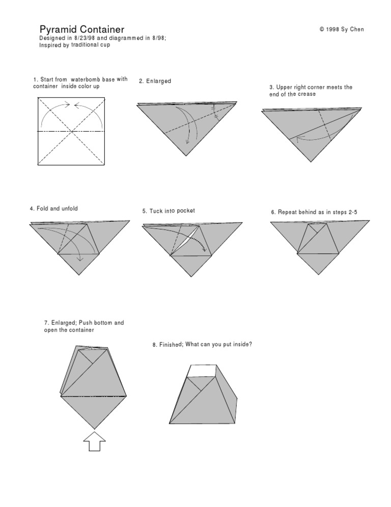 Pyramid Container Folding Instructions | PDF