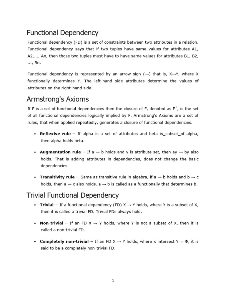 Understanding Functional Dependencies and Normalization | PDF | Data ...