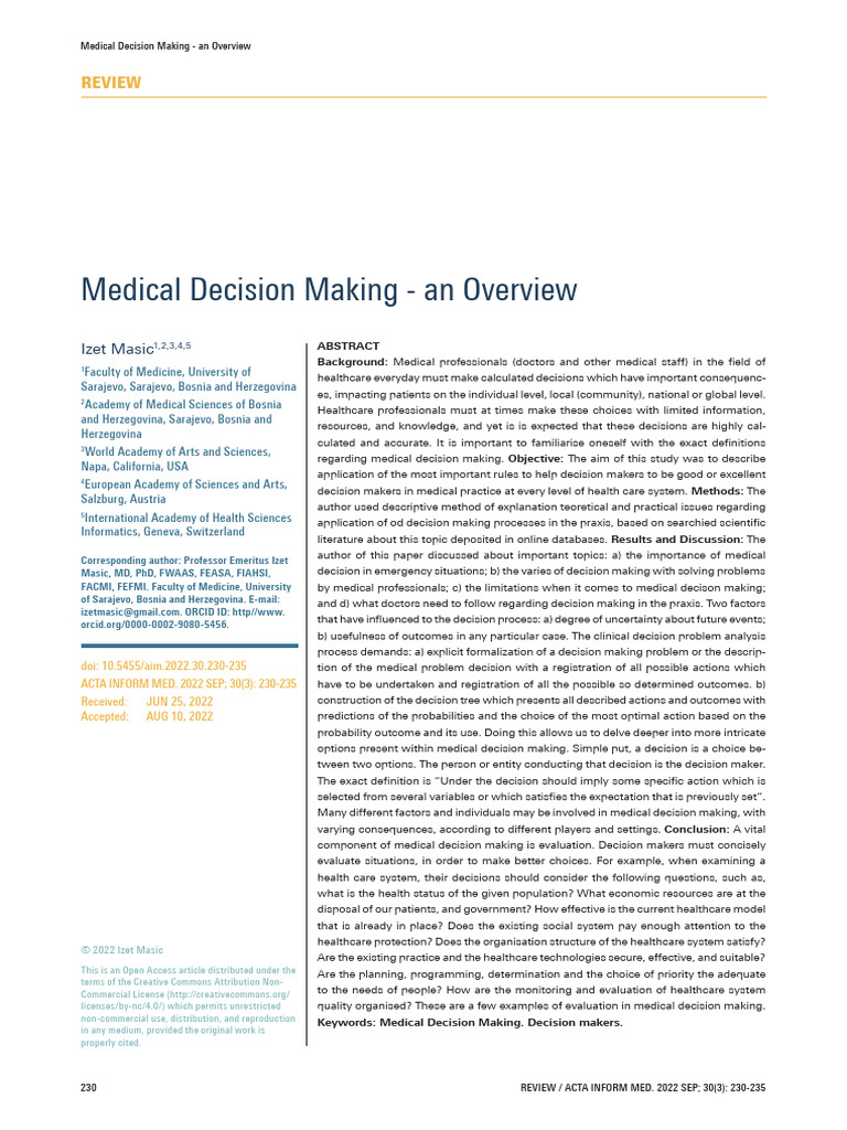 Aim 30 230 | PDF | Decision Making | Risk