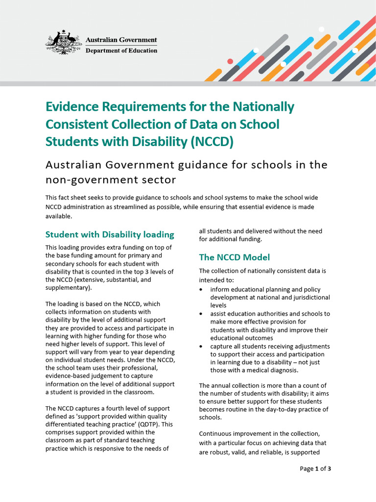 NCCD Evidence Factsheet | PDF | Differentiated Instruction