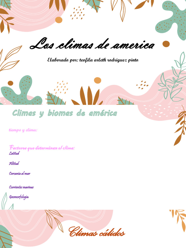 Climas y Biomas de América: Guía Completa | PDF | Clima | Zona tropical
