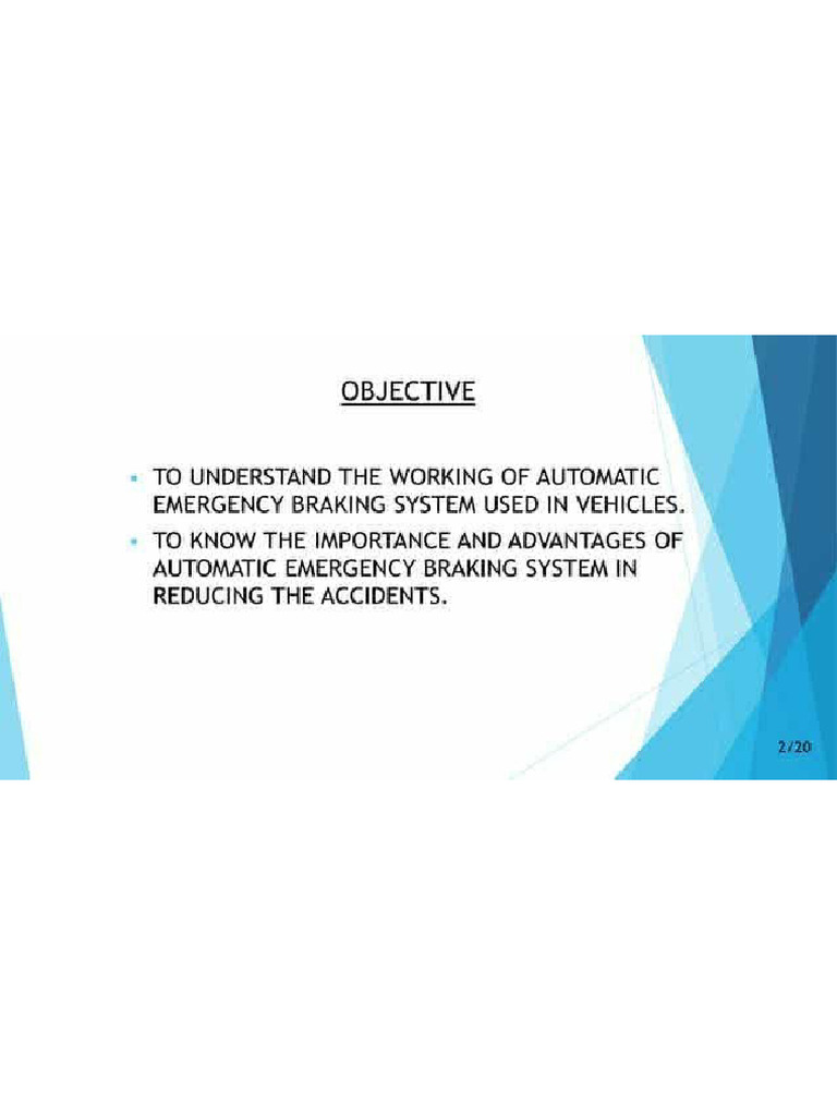 Automatic Emergency Braking System Pdf