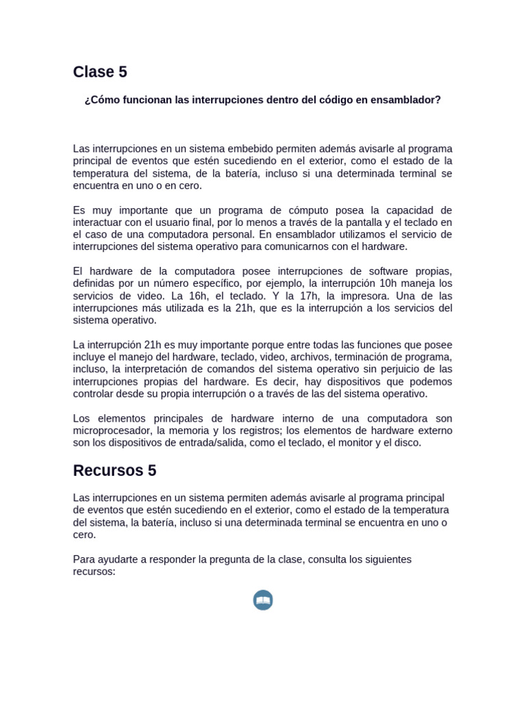 Clase 5 | PDF | Hardware de la computadora | Sistema operativo