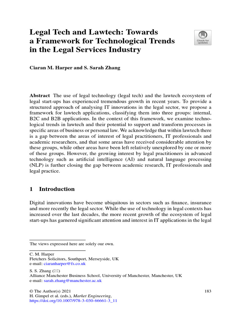 Lawtech Framework for Legal Innovations | PDF | Analytics | Artificial ...