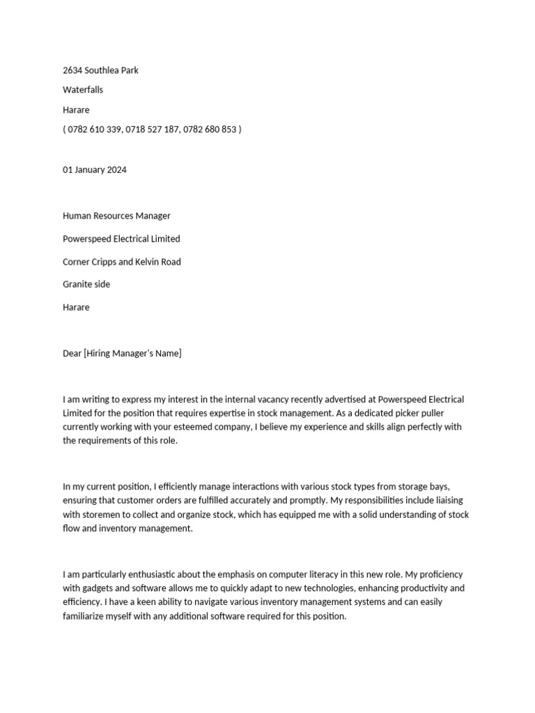 BEST APPLICATION LETTER FOR JOB VACANCY IN A COMPANY visual data 8