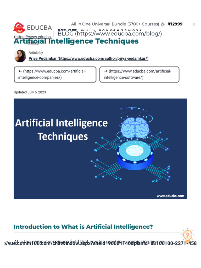 Key Techniques in Artificial Intelligence | PDF | Artificial ...