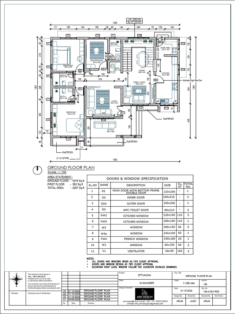 Ground Floor Plan and Specifications | PDF | Local Government Areas Of ...