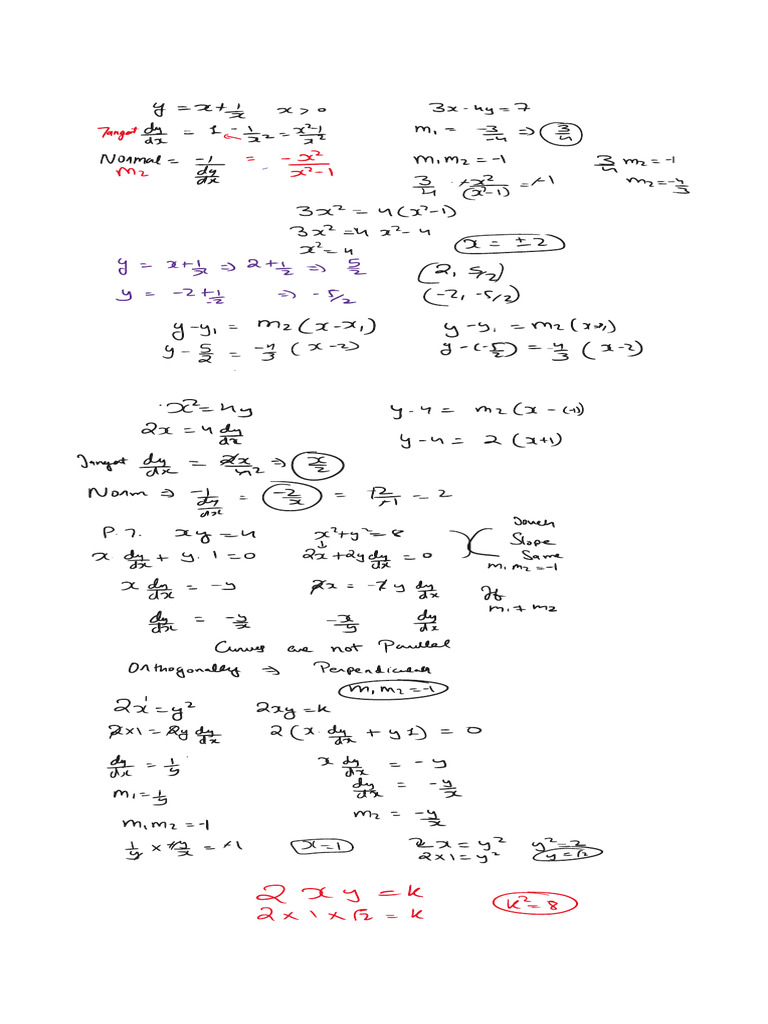Tangent Practice Last Questions | PDF
