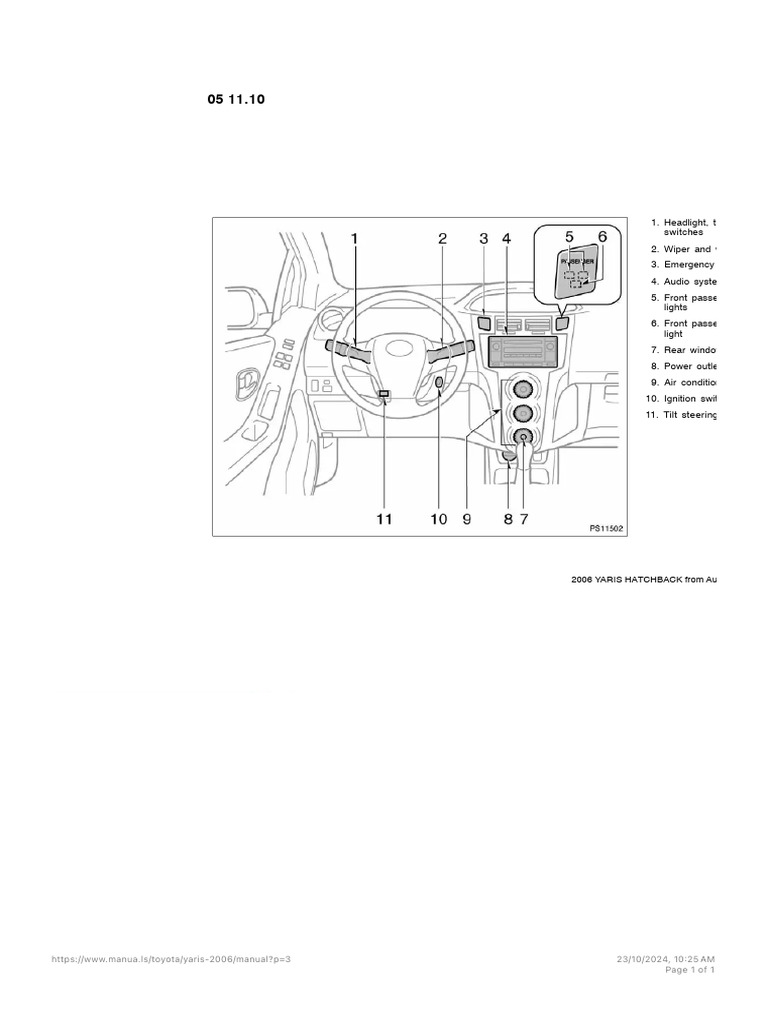user-manual-toyota-yaris-2006-english-312-pages-pdf-car