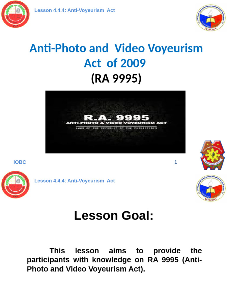 Understanding RA 9995: Anti-Voyeurism Act | PDF | Justice | Crime ...