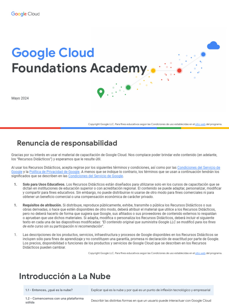 Study Jam 1 - Fundamentos de La Nube | PDF | Computación en la nube ...