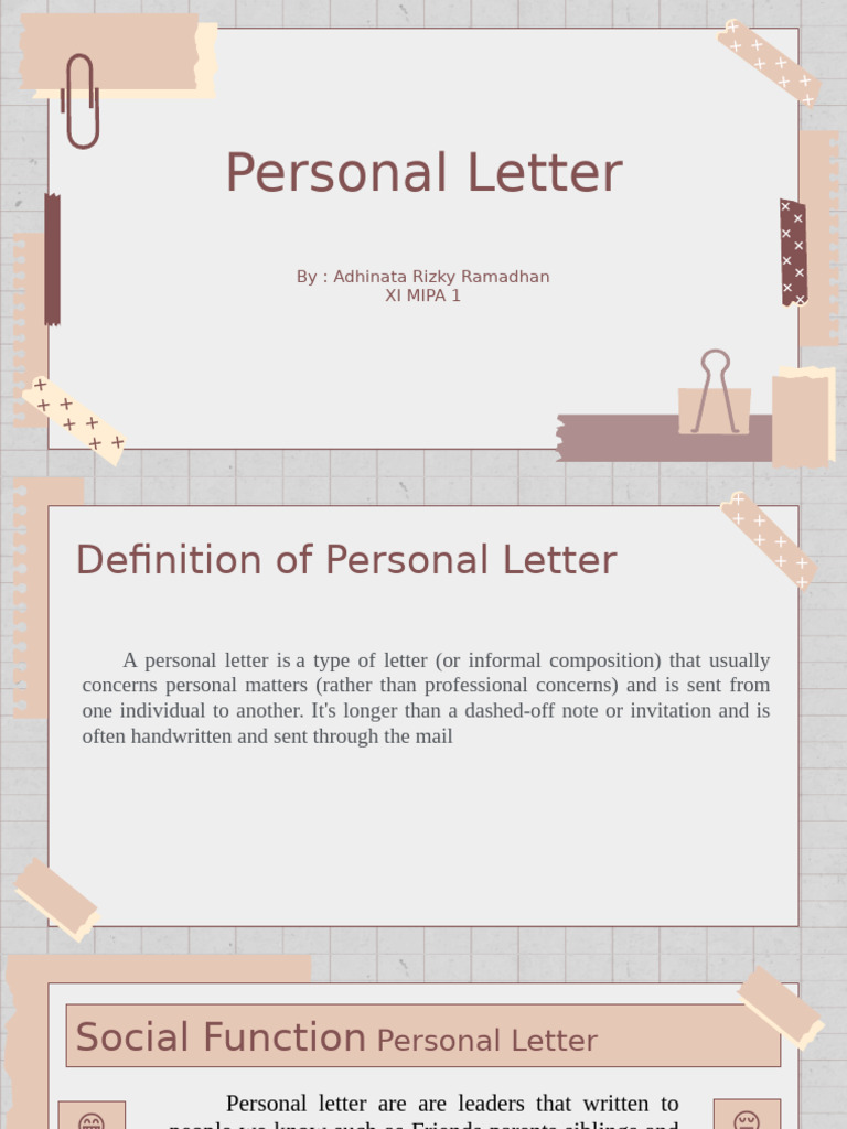 Understanding Personal Letters: A Guide | PDF