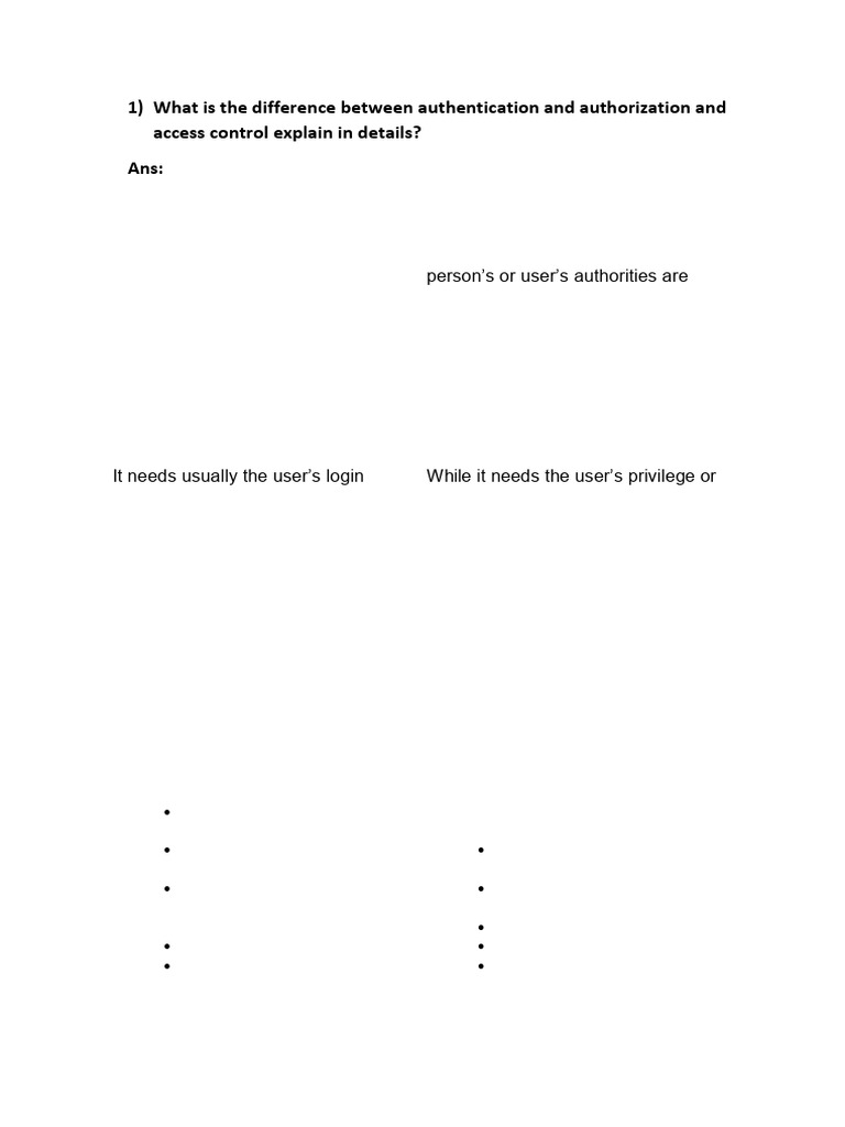 Authentication vs Authorization Explained | PDF | Access Control ...