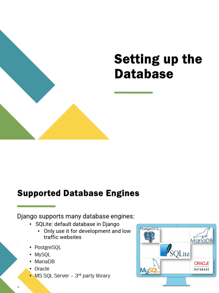 Django5 SettingUpTheDatabas | PDF | Computing | Data Management