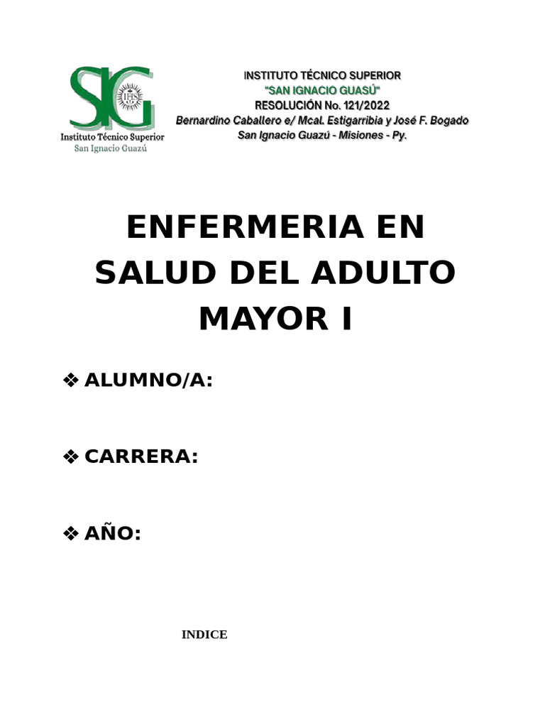 Cuidados de Enfermería en Adultos Mayores | PDF | Enfermería | Vejez