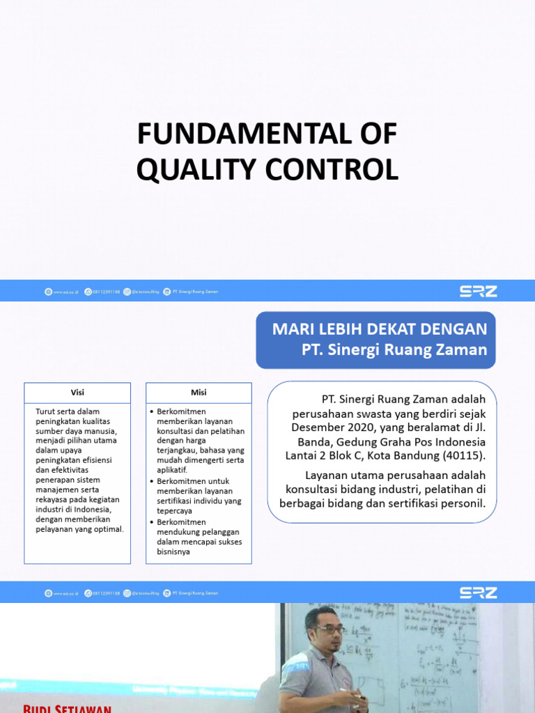 Dasar-Dasar Pengendalian Mutu Quality Control | PDF