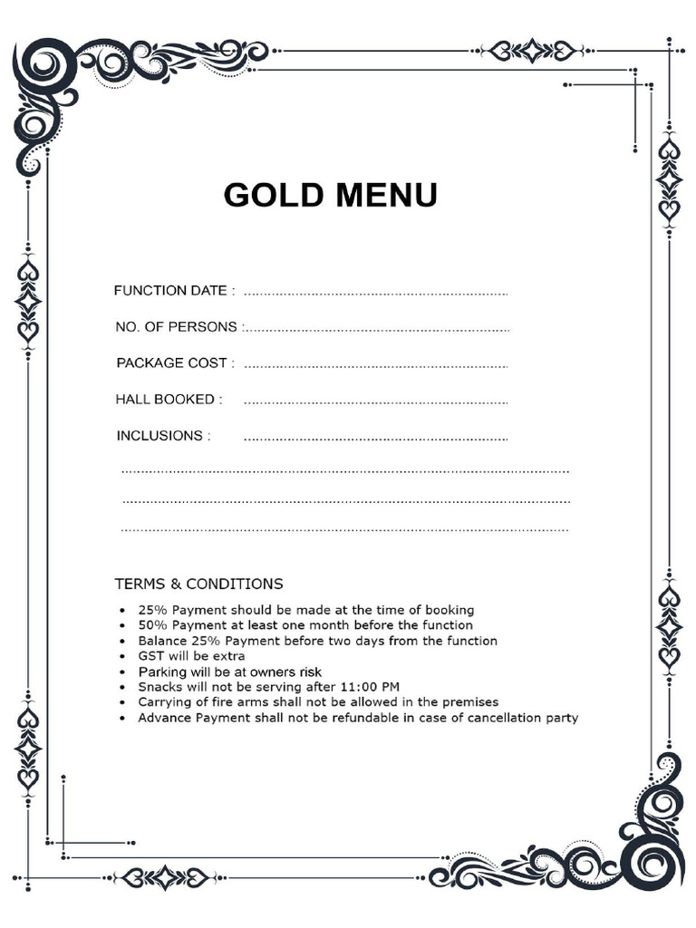 Edit Finall Menu | PDF