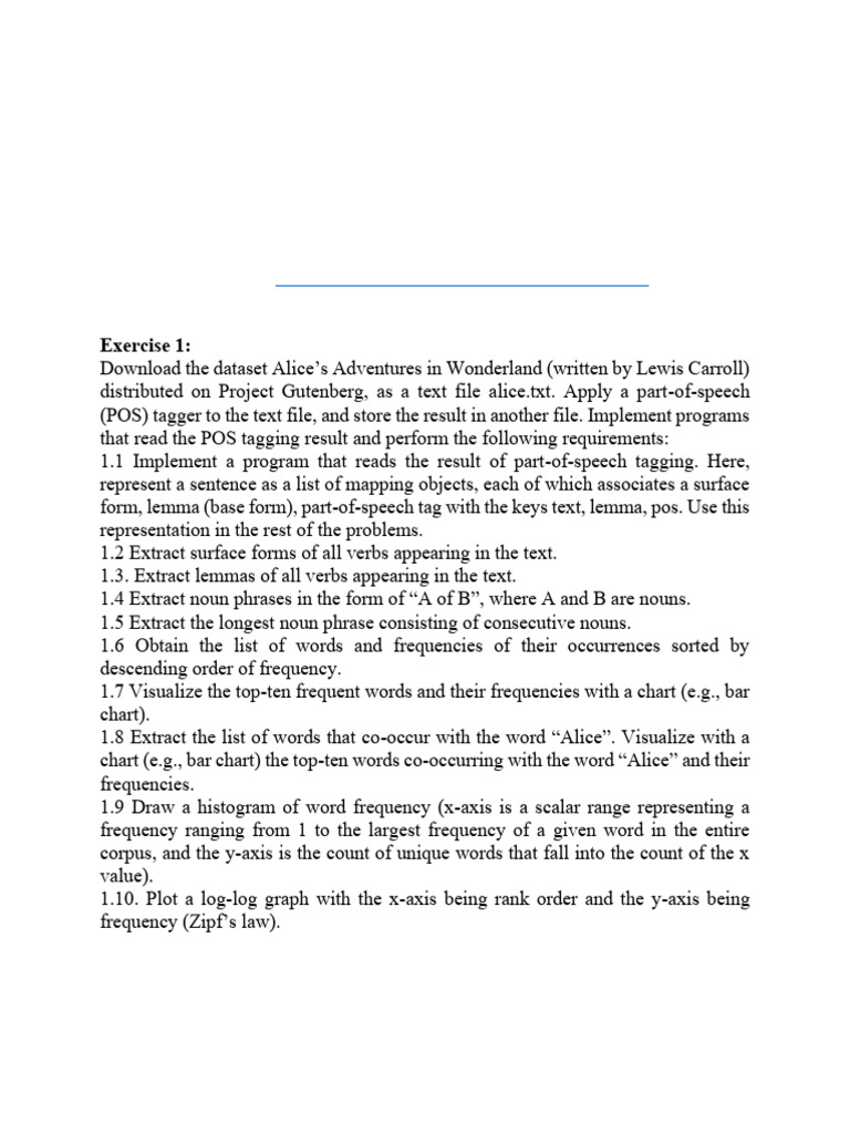Part-of-Speech Tagging Exercises | PDF | Teaching Methods & Materials ...