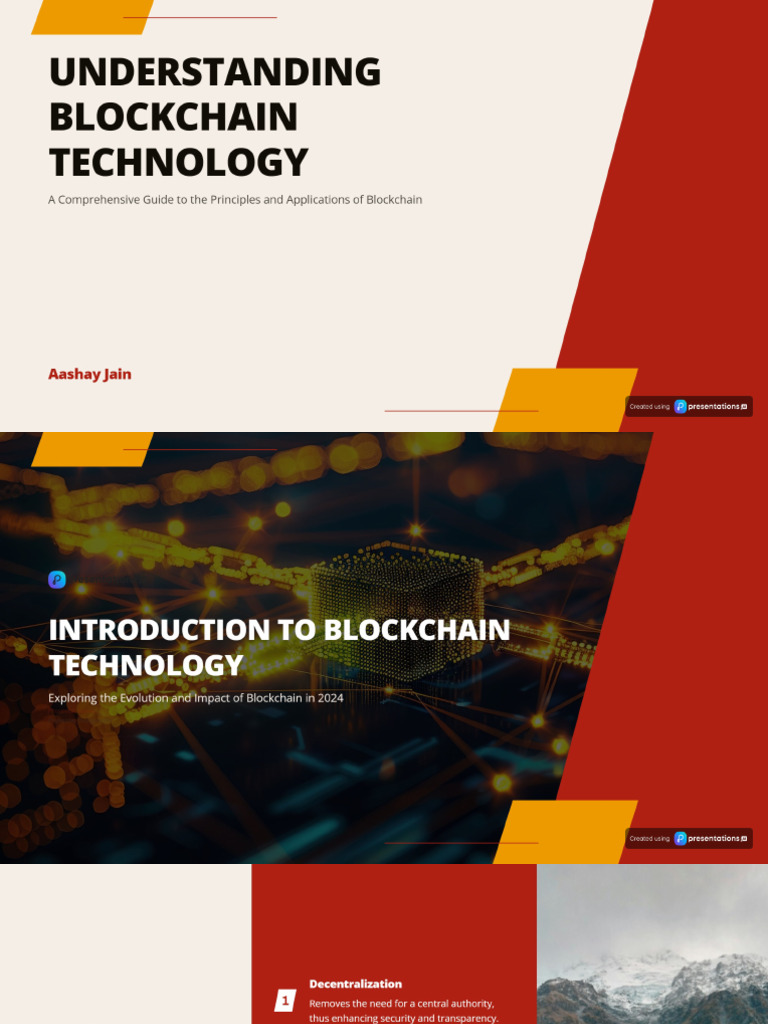 Blockchain Technology Presentation | PDF