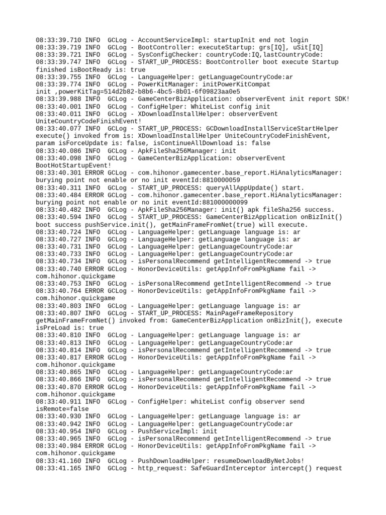 GameCenter Startup Log Analysis | PDF | Software Engineering ...